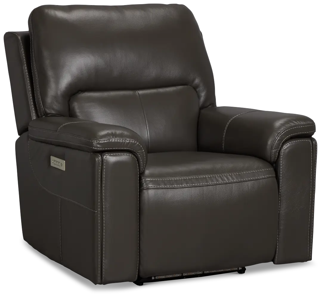 Fallon Dark Gray Lthr/vinyl Power Recliner Fallon Dark Gray Lthr/vinyl Power Recliner