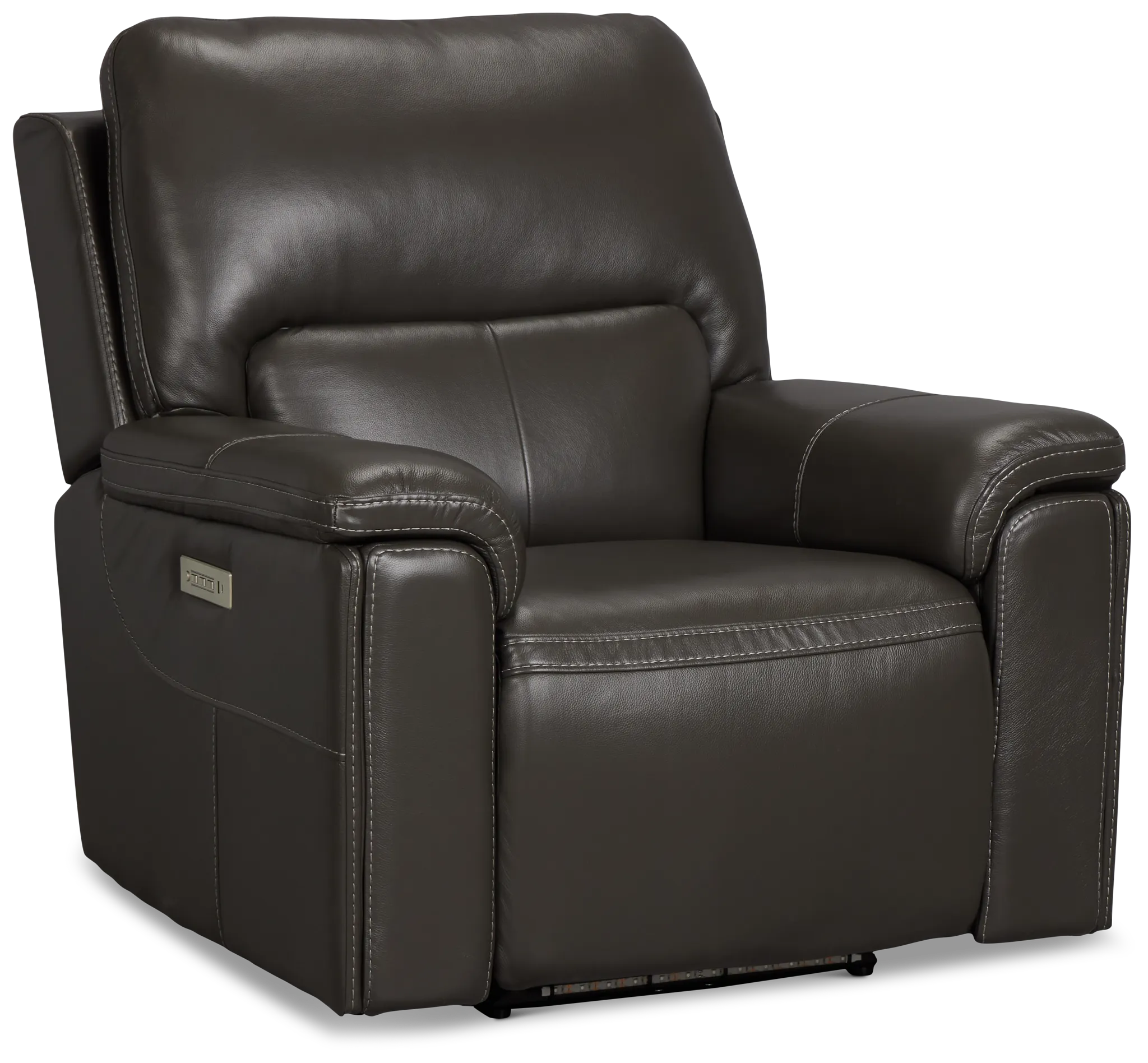 Fallon Dark Gray Lthr/vinyl Power Recliner