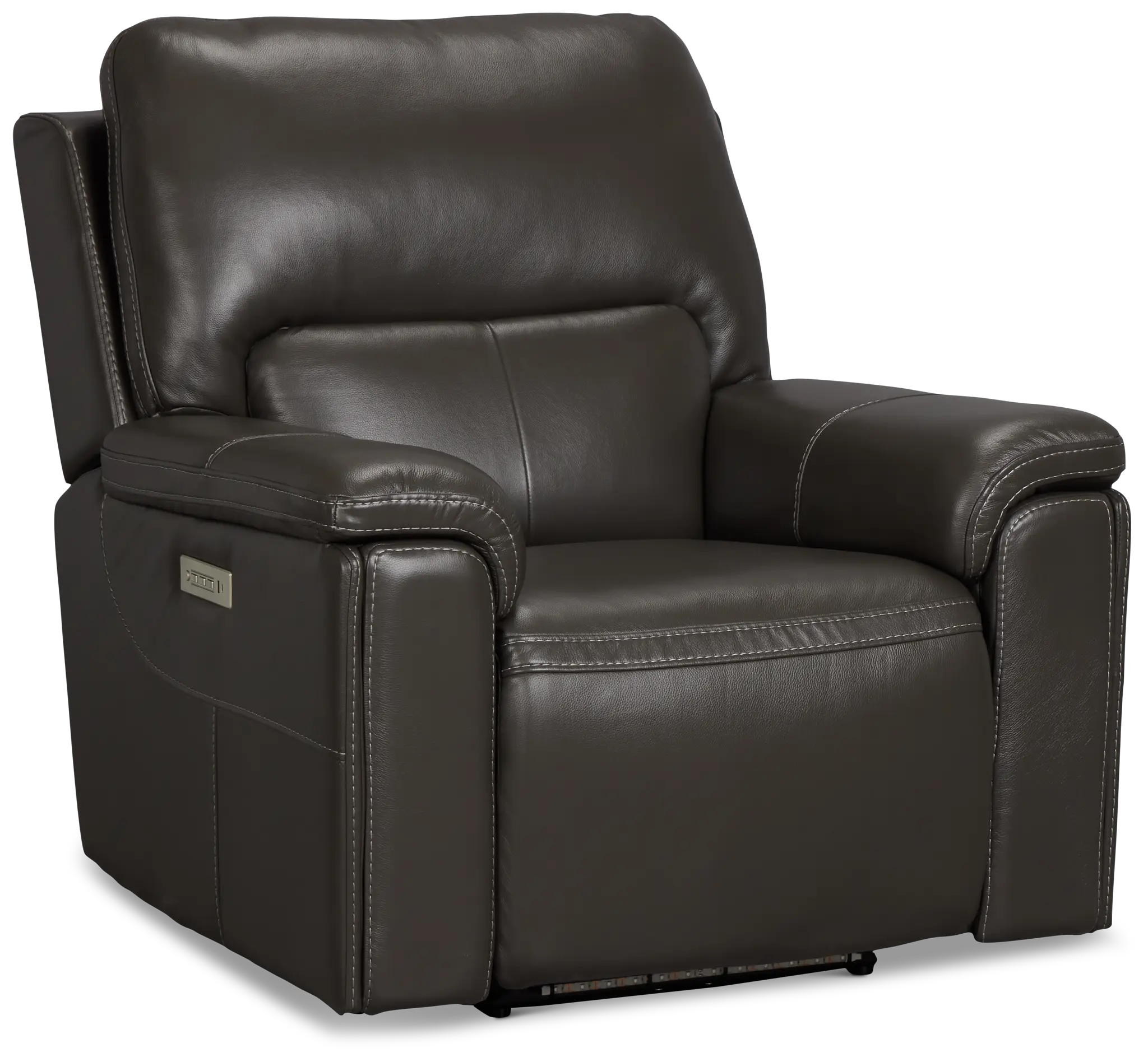 Fallon Dark Gray Lthr/vinyl Power Recliner Fallon Dark Gray Lthr/vinyl Power Recliner