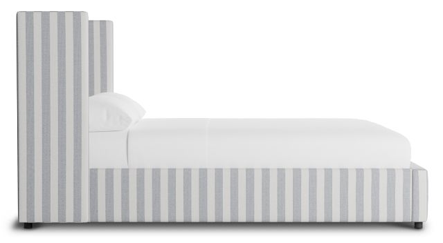 Captiva Sea Lane Dark Blue 48" Upholstered Shelter Bed