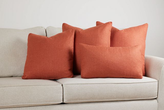 Zeke Orange 24" Accent Pillow