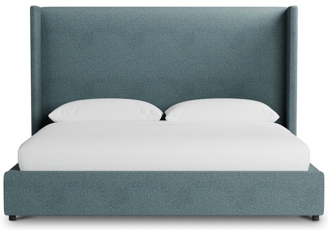 Captiva Sutton Blue 60" Upholstered Shelter Bed