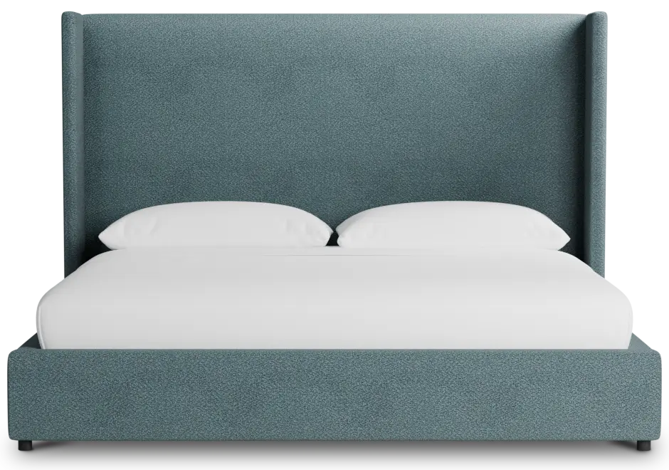 Captiva Sutton Blue 60" Upholstered Shelter Bed Captiva Sutton Blue 60" Upholstered Shelter Bed