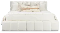 Malibu Light Beige Tufted Platform Bed