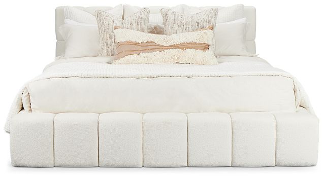 Malibu Light Beige Tufted Complete Bed