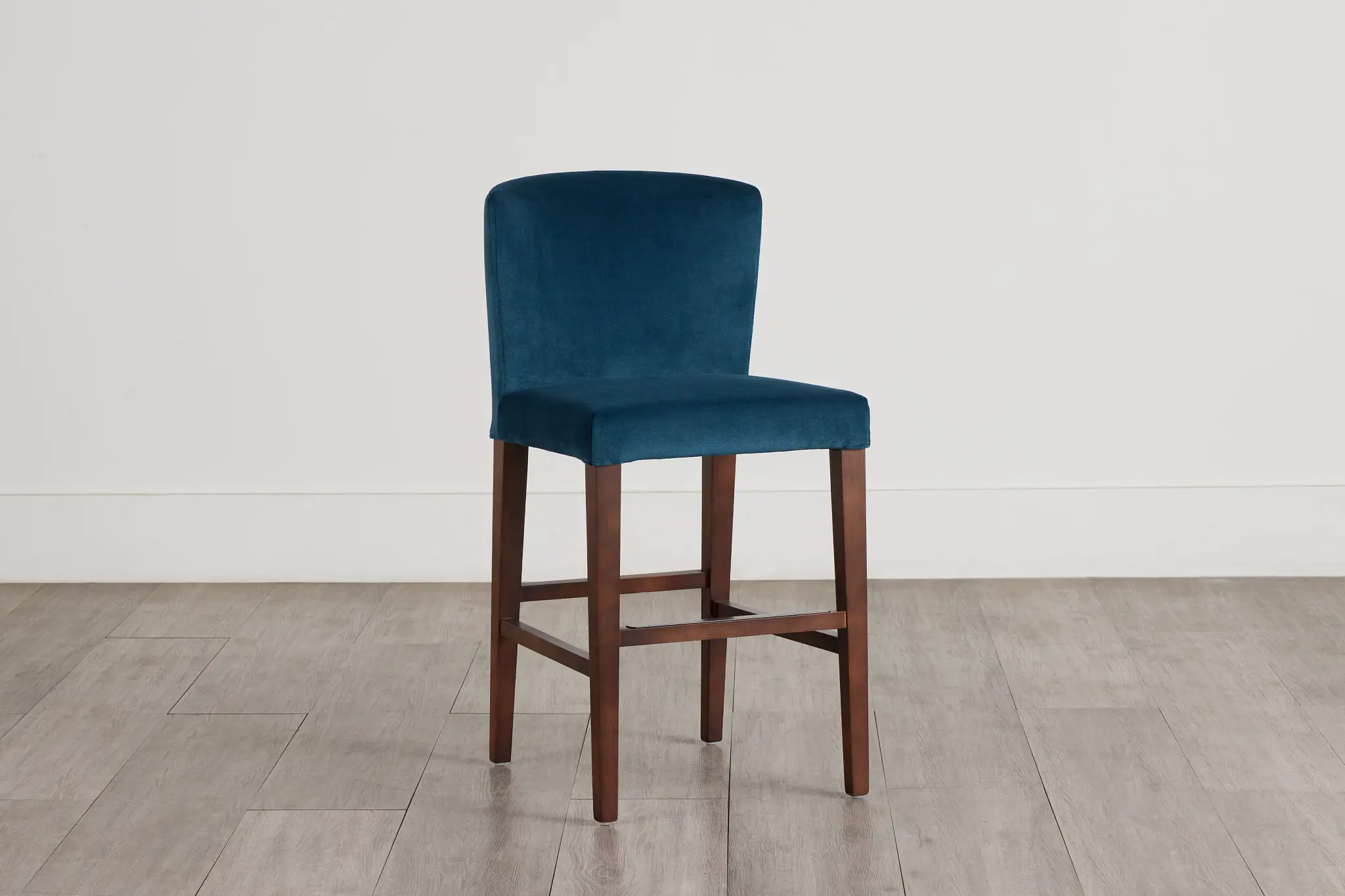 Bentley Dark Blue Velvet 24" Upholstered Barstool Bentley Dark Blue Velvet 24" Upholstered Barstool