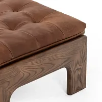 Ferda Brown Lthr/vinyl Ottoman