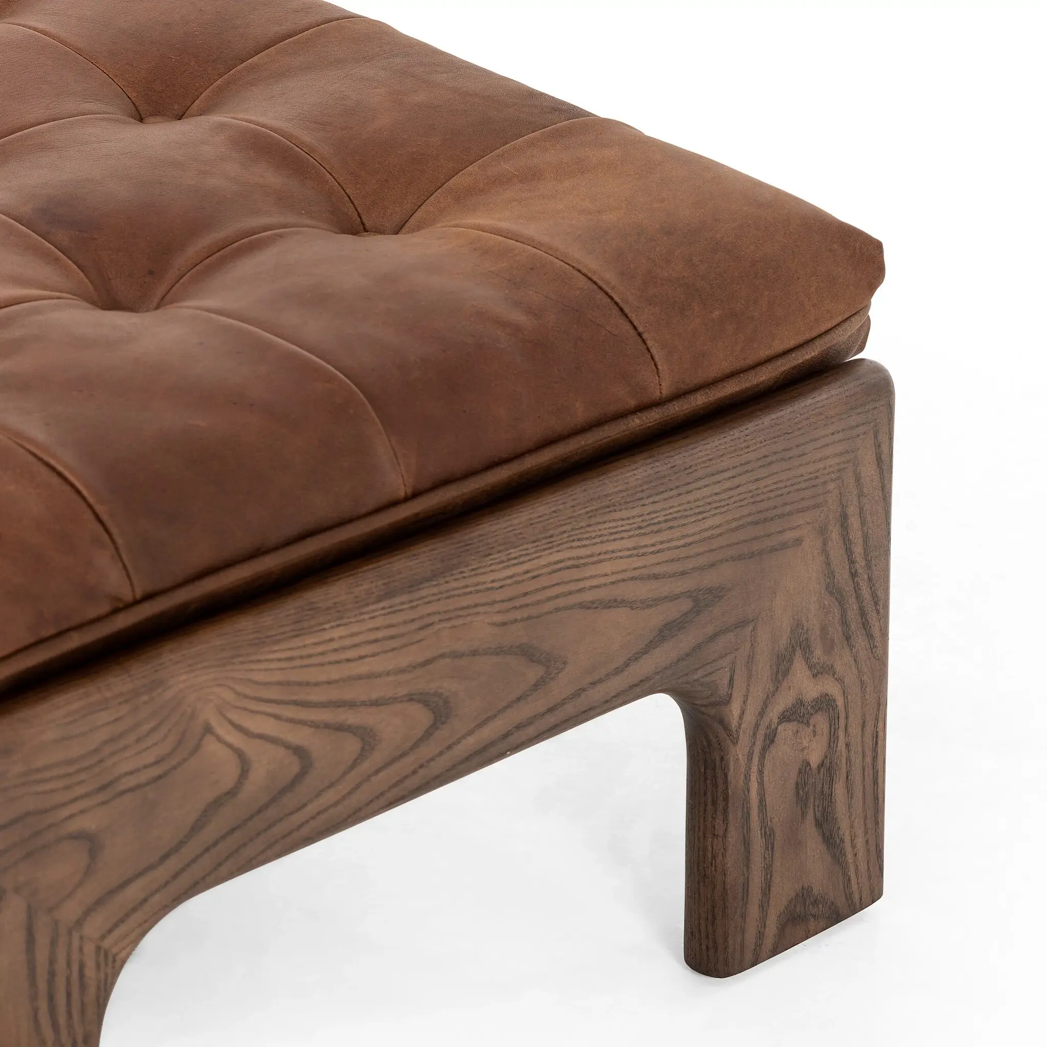Ferda Brown Lthr/vinyl Ottoman Ferda Brown Lthr/vinyl Ottoman