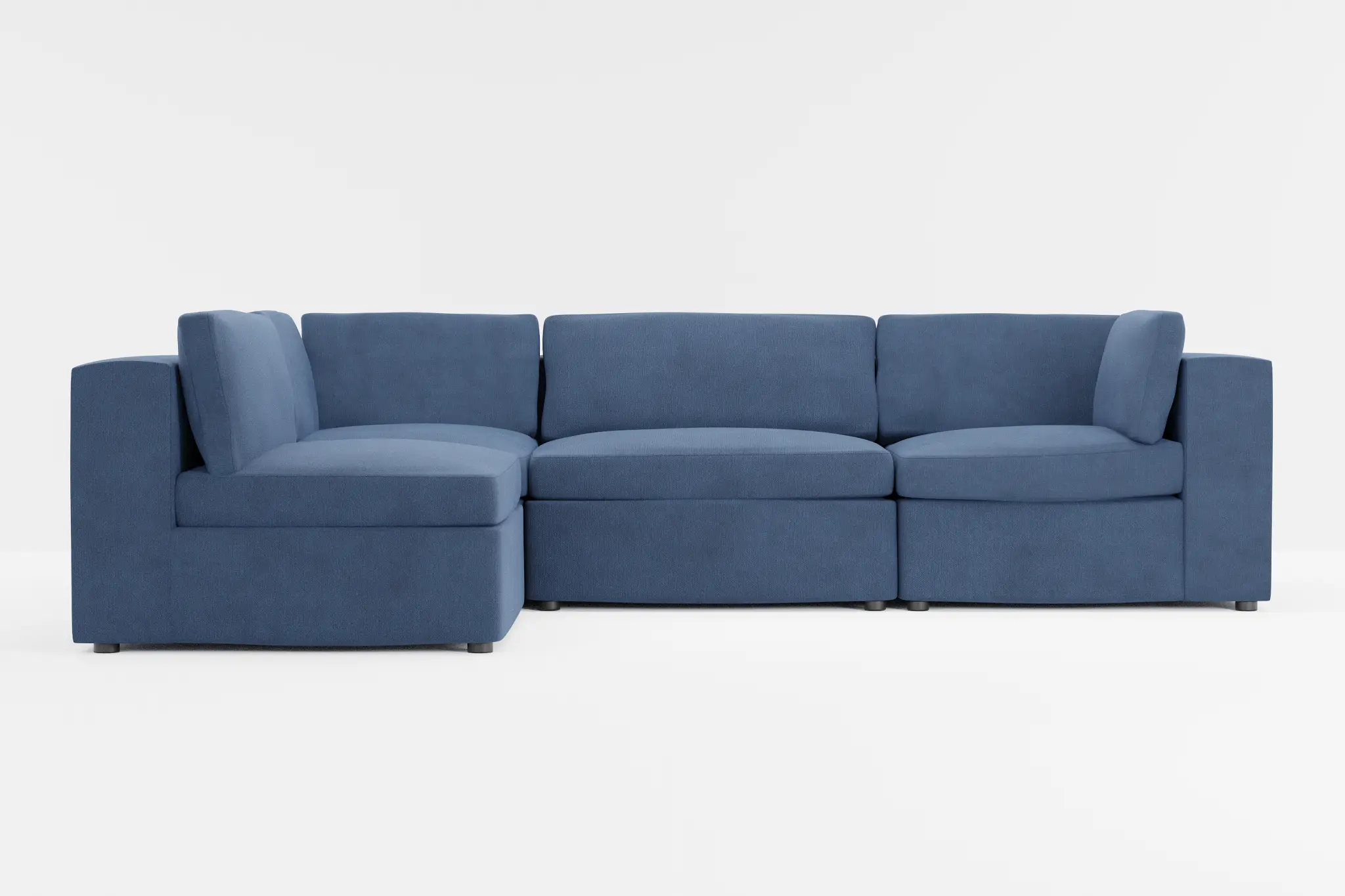 Destin Revenue Dark Blue Fabric 4-piece Modular Sectional Destin Revenue Dark Blue Fabric 4-piece Modular Sectional