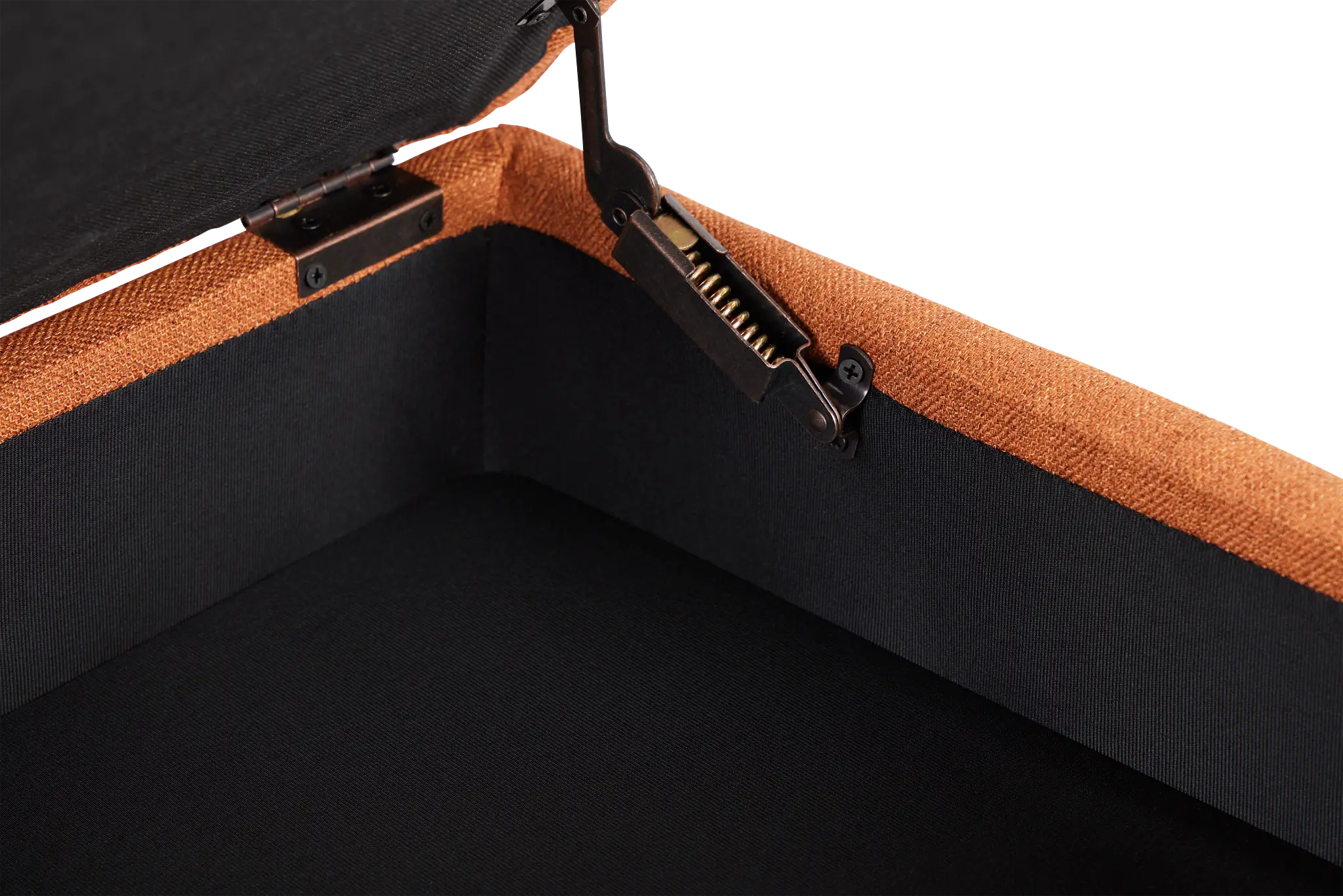 Raya Orange Fabric Storage Ottoman Raya Orange Fabric Storage Ottoman