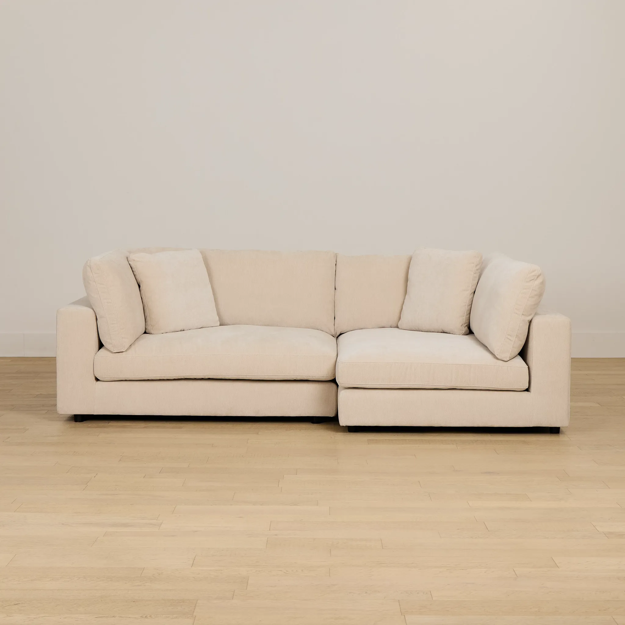 Lounge Light Beige Fabric Right Chaise Sectional
