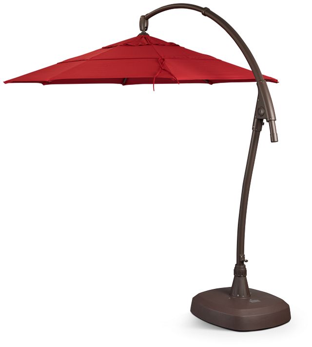 Belize Red Cantilever Umbrella Set