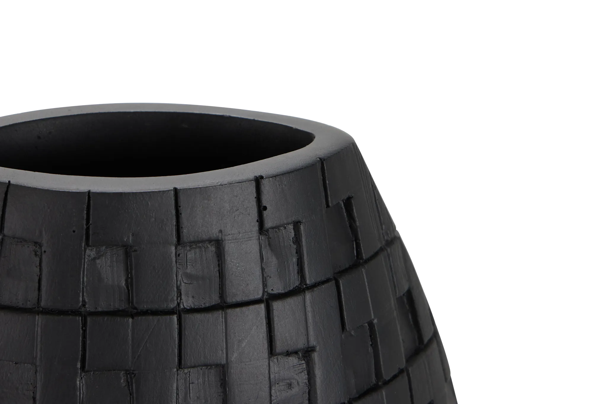 Zahara Black Short Vase