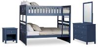 Charleston Dark Blue Bunk Bed Bedroom