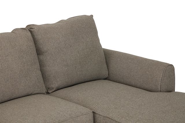 Asheville Brown Fabric Right Chaise Sectional