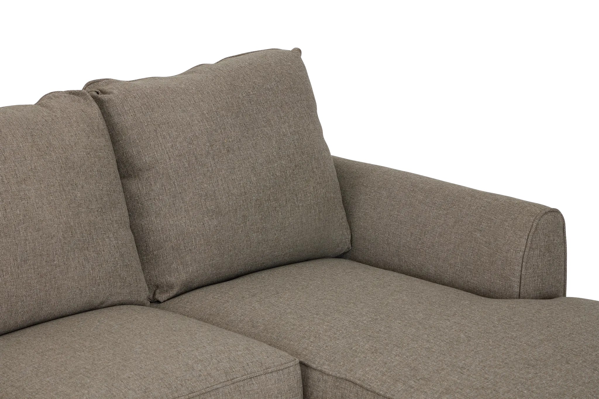 Asheville Brown Fabric Right Chaise Sectional