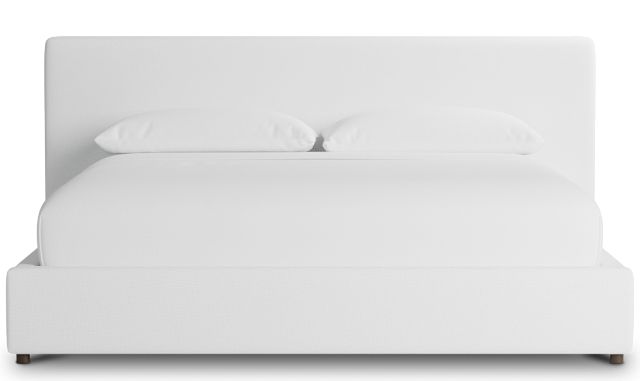 Grayton Suave White 44" Upholstered Platform Bed