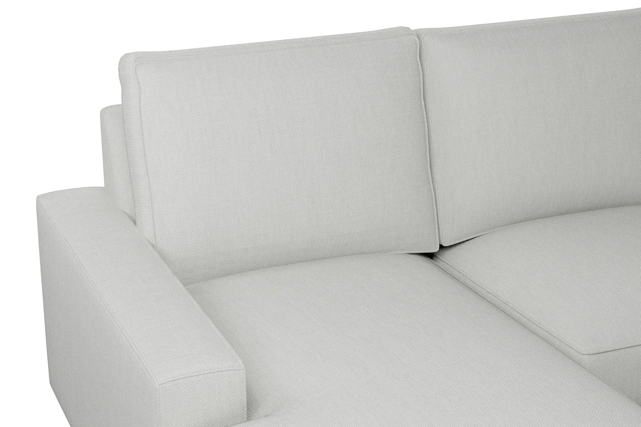 Edgewater Revenue White Medium Left Chaise Sectional