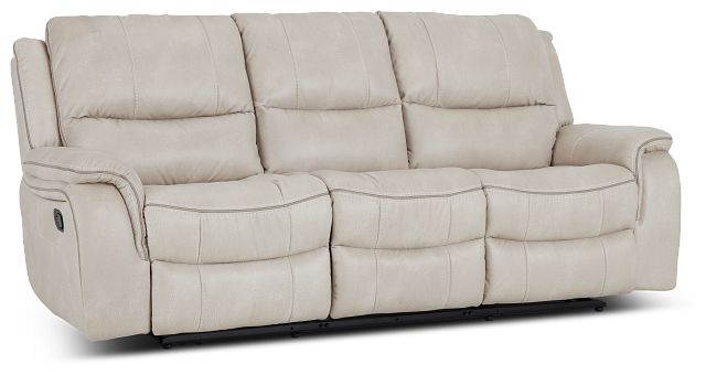 Dober Beige Micro Reclining Sofa