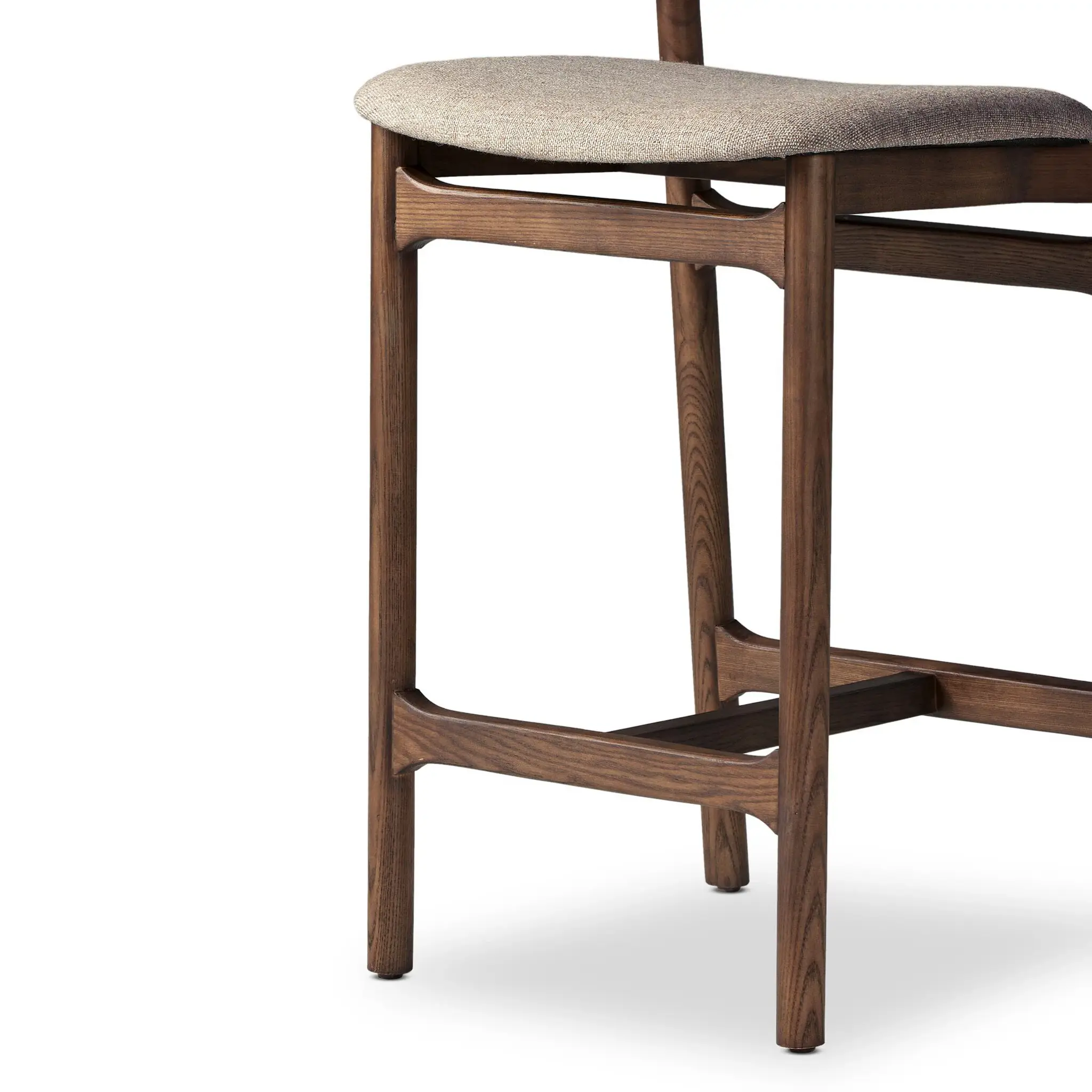 Four Hands Mina Mid Tone 24" Upholstered Barstool Four Hands Mina Mid Tone 24" Upholstered Barstool