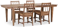 Provo Mid Tone Rect Table & 4 Woven Chairs