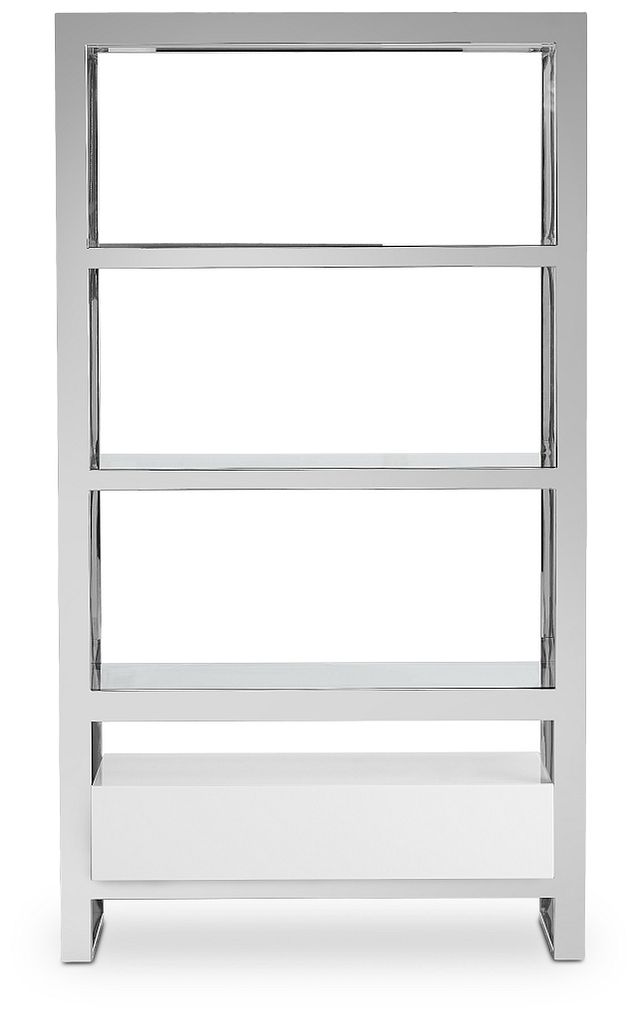 Miami White Open Bookcase