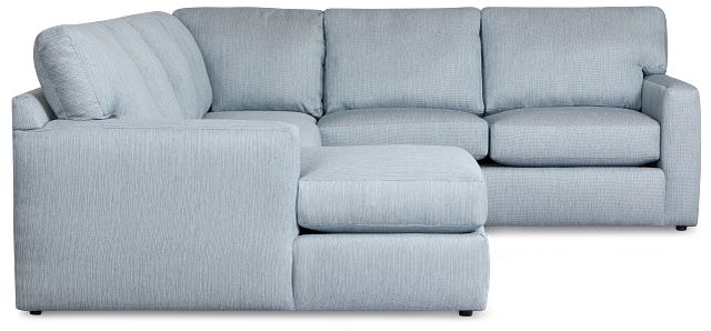 Rhodes Light Blue Fabric Medium Left Chaise Sectional