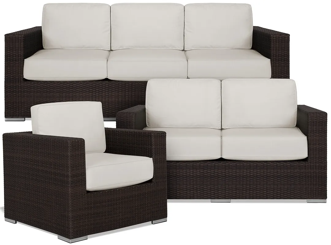 Fina White Outdoor Living Room Set