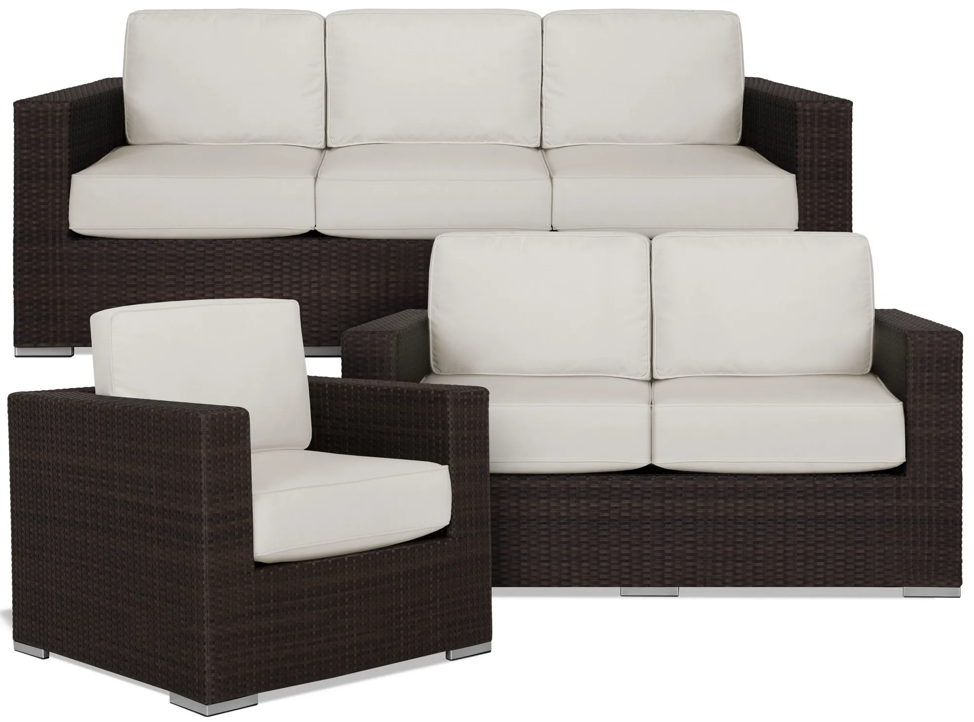 Fina White Outdoor Living Room Set