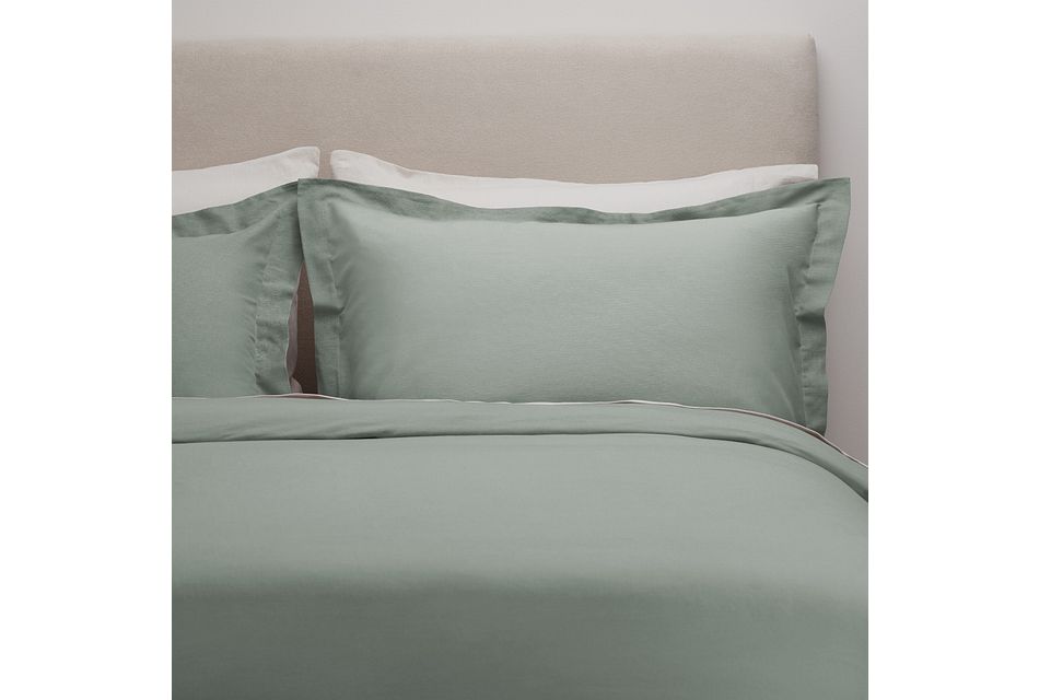 Linen Blend Blue Duvet Set