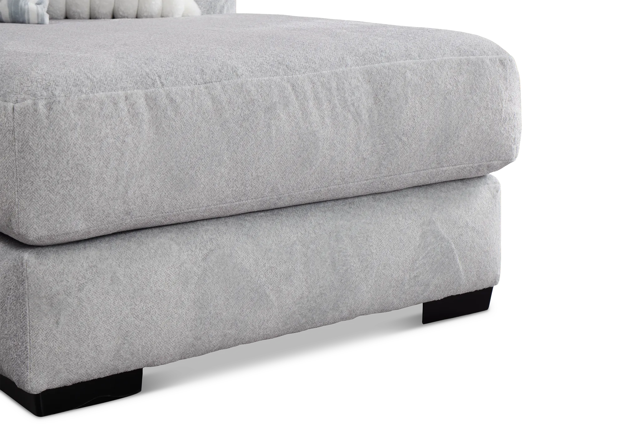 Kylie Light Gray Fabric Large Right Chaise Sectional