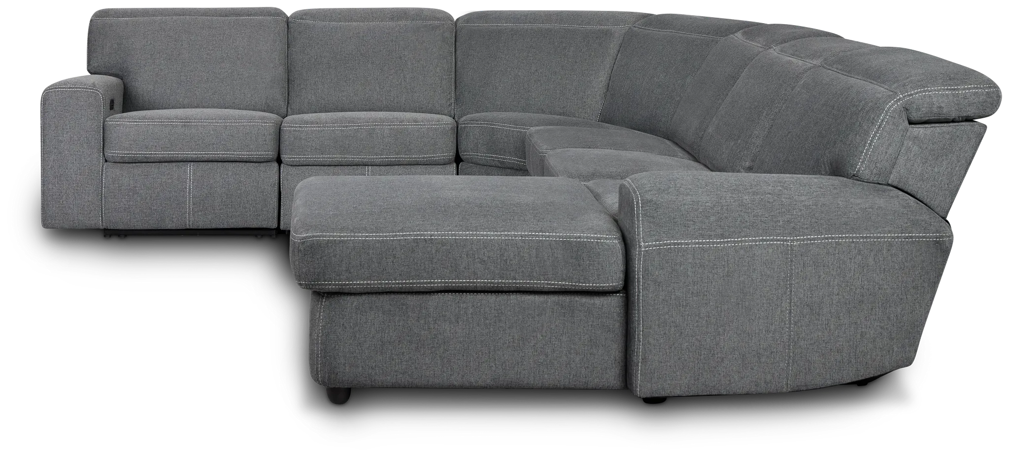 Callum Dark Gray Storage Small Right Dual Power Chaise Sleeper Sectional