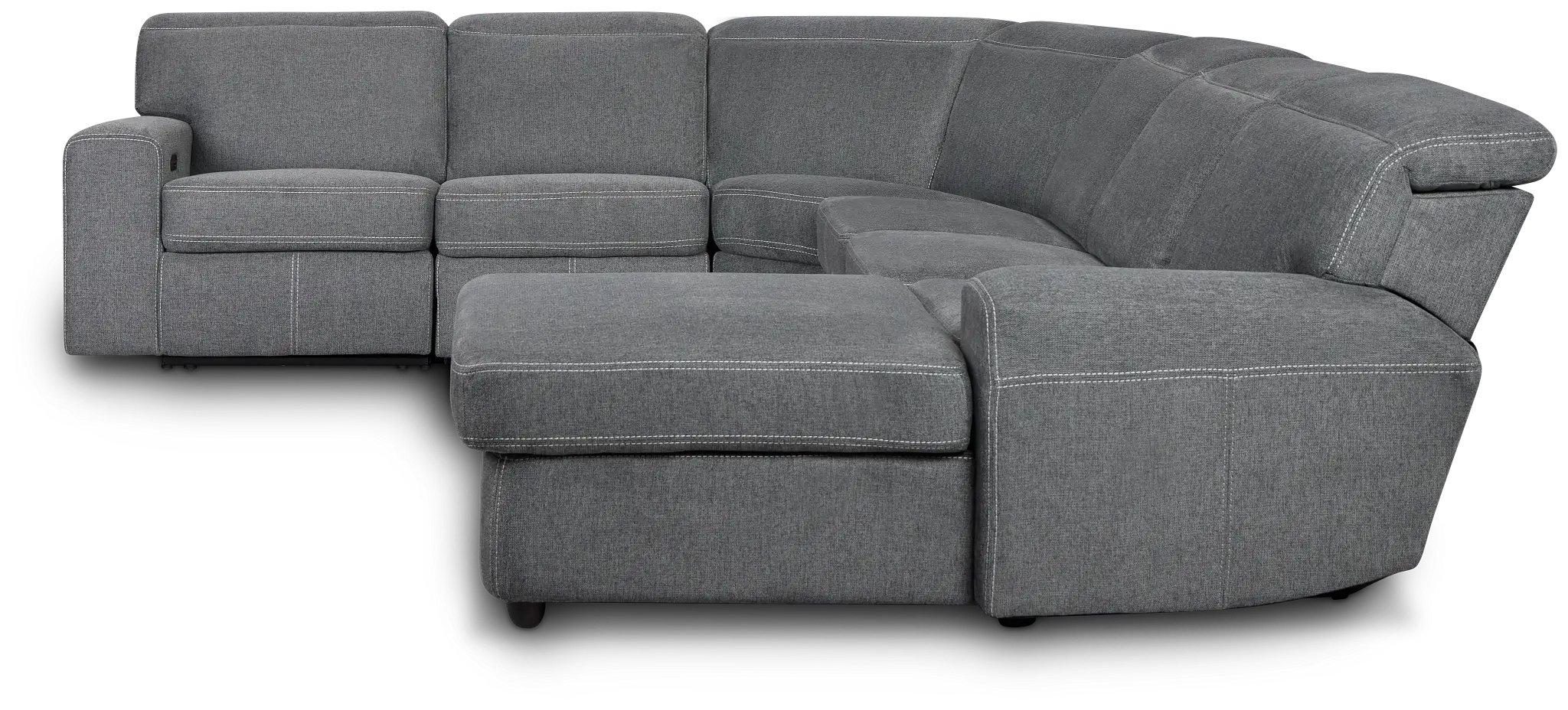 Callum Dark Gray Storage Small Right Dual Power Chaise Sleeper Sectional Callum Dark Gray Storage Small Right Dual Power Chaise Sleeper Sectional