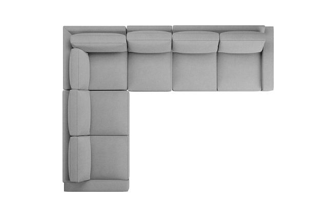 Edgewater Suave Gray Medium Two-arm Sectional