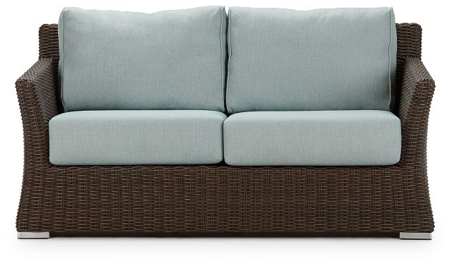 Southport Teal Woven Loveseat
