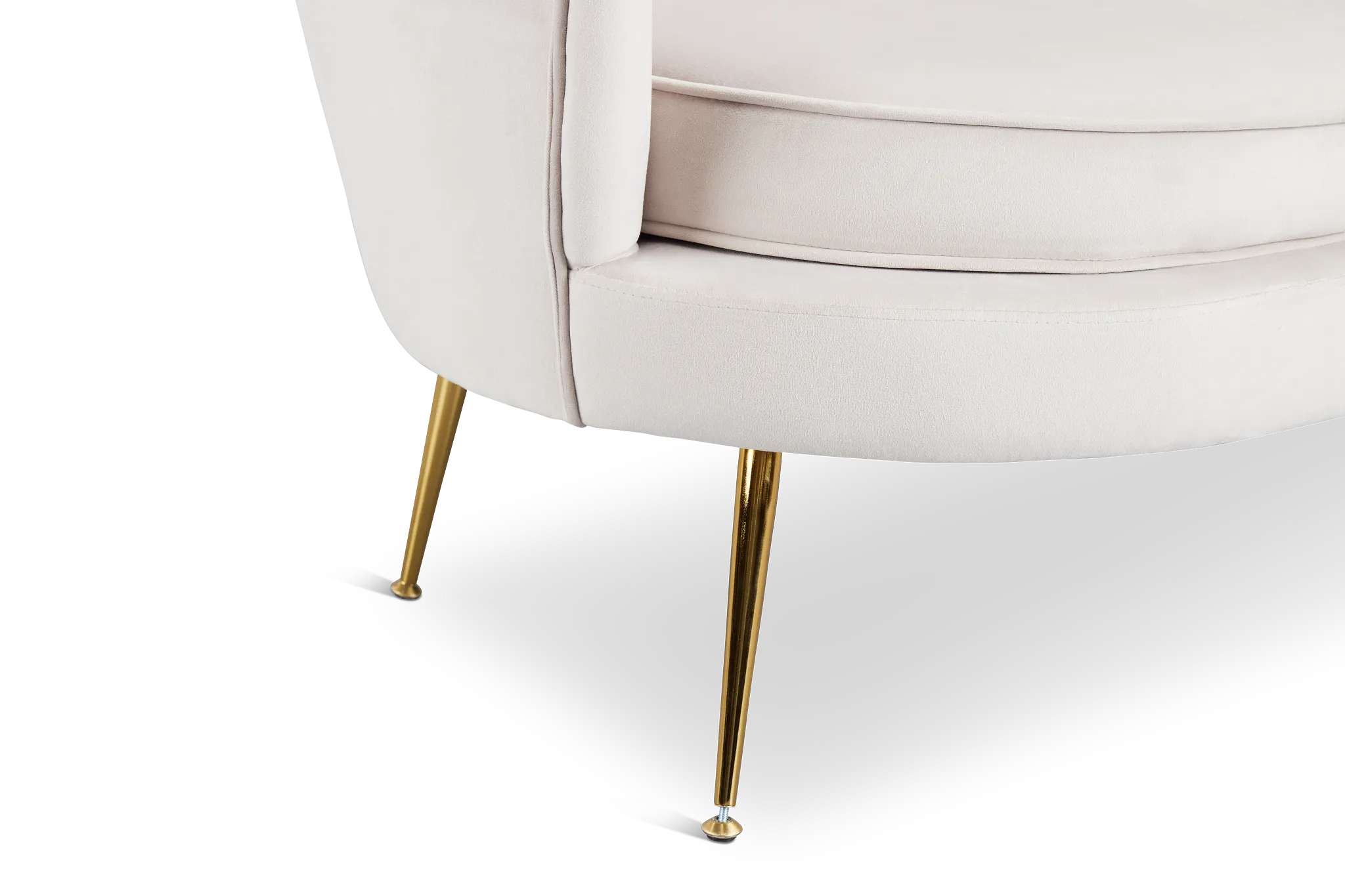 Lily Light Gray Velvet Loveseat