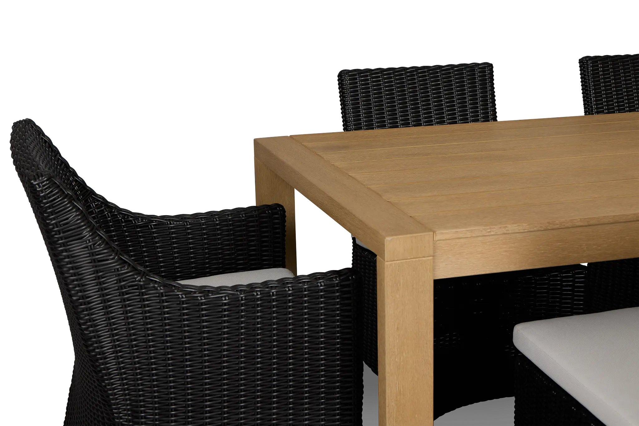 Montecito Mid Tone Table & 6 Chairs With Light Beige Cushions Montecito Mid Tone Table & 6 Chairs With Light Beige Cushions