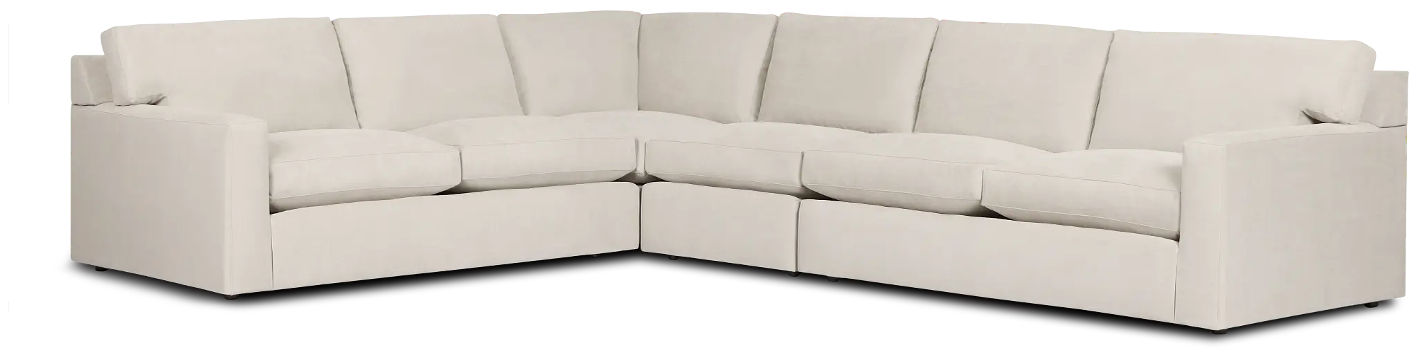 Hudson Gray Fabric Medium Two-arm Sectional Hudson Gray Fabric Medium Two-arm Sectional