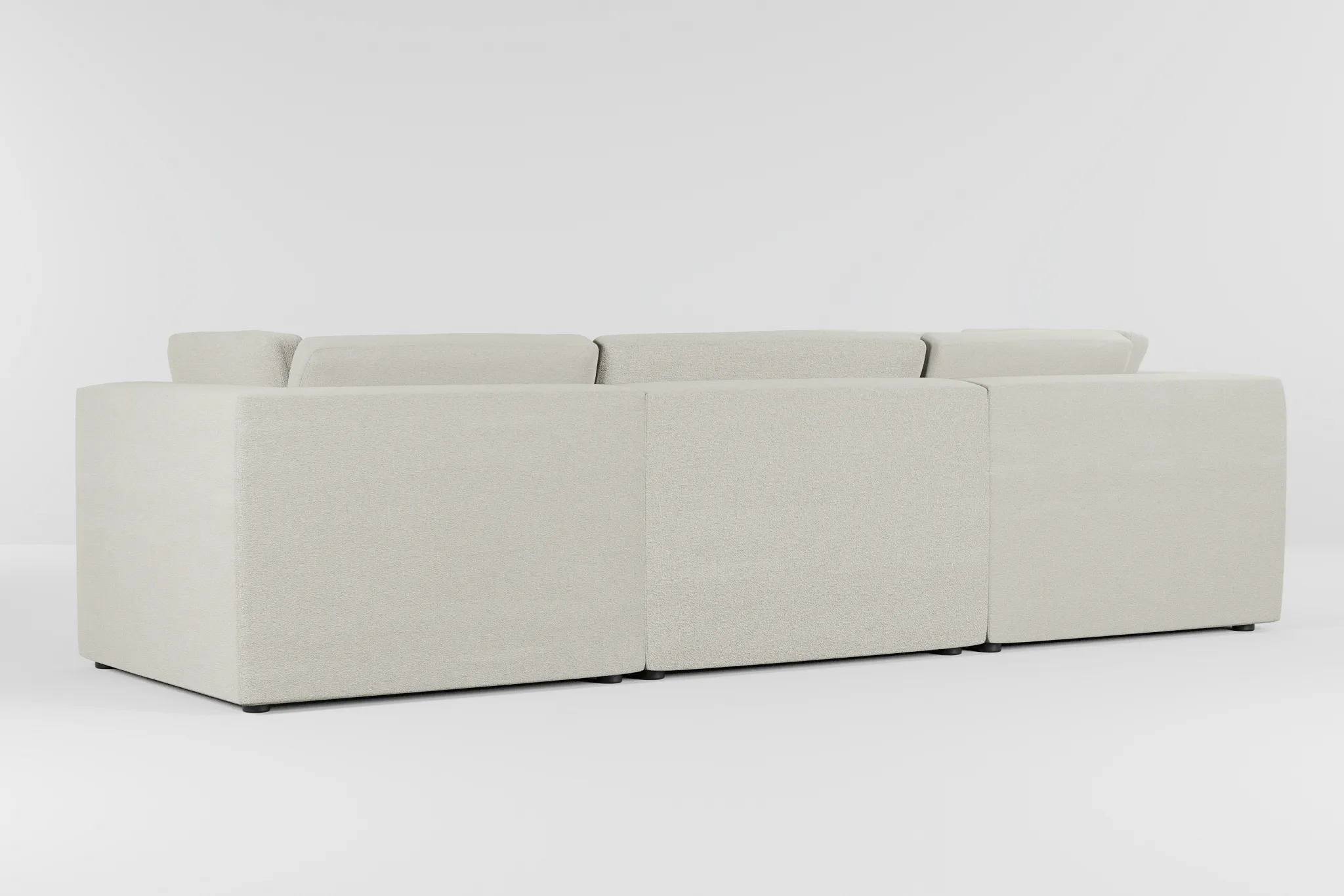 Destin Elite Ivory Fabric 4-piece Modular Sectional