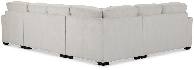 Everly Gray Fabric Medium Right Chaise Storage Sectional
