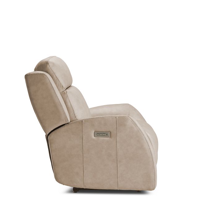 Rawlings Taupe Leather Power Recliner