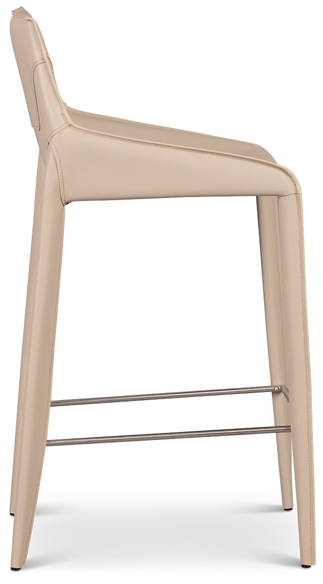 Wayne Light Beige 27" Upholstered Barstool