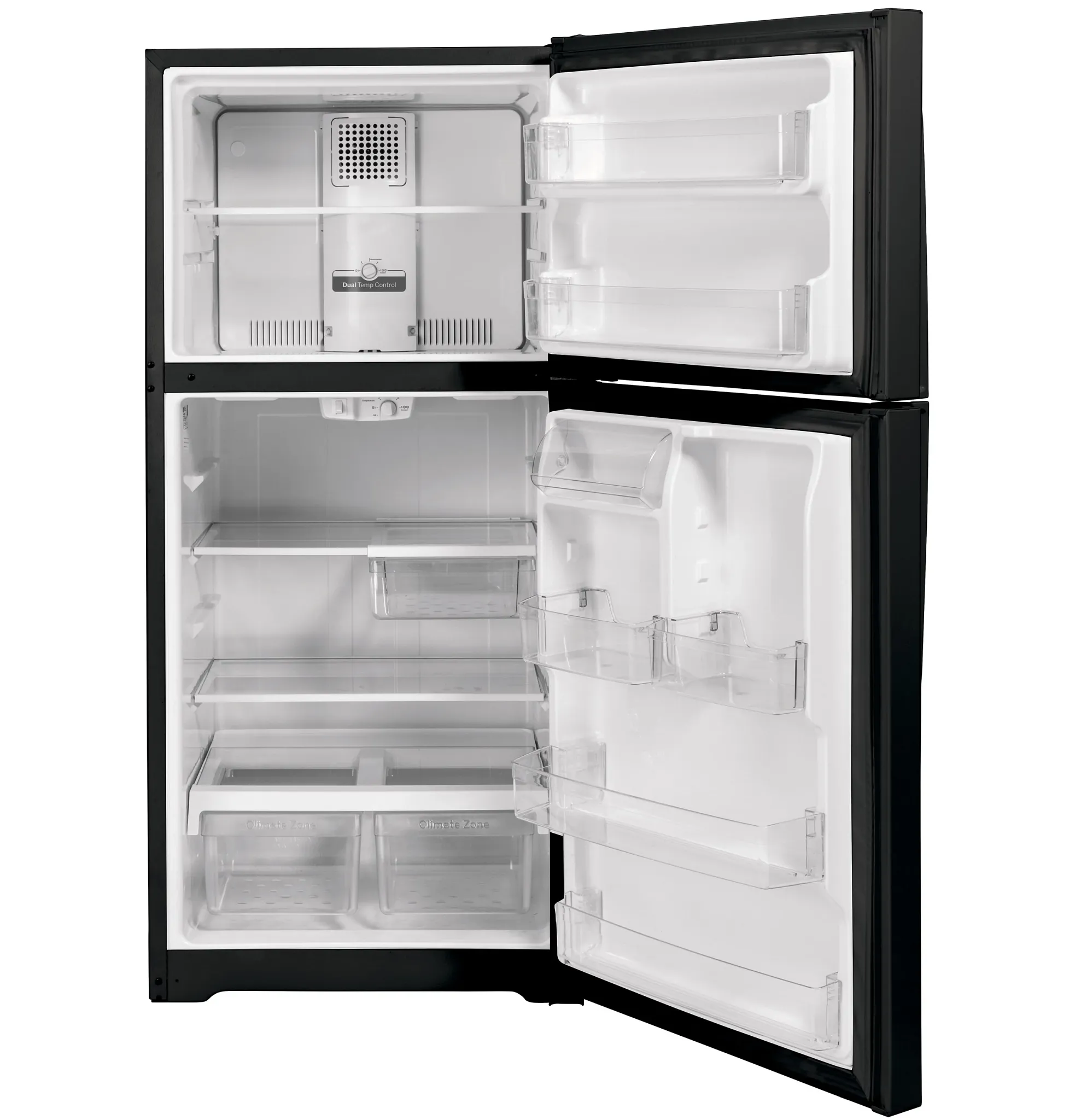 Ge Profile 22 Series Black Top Freezer Refrigerator