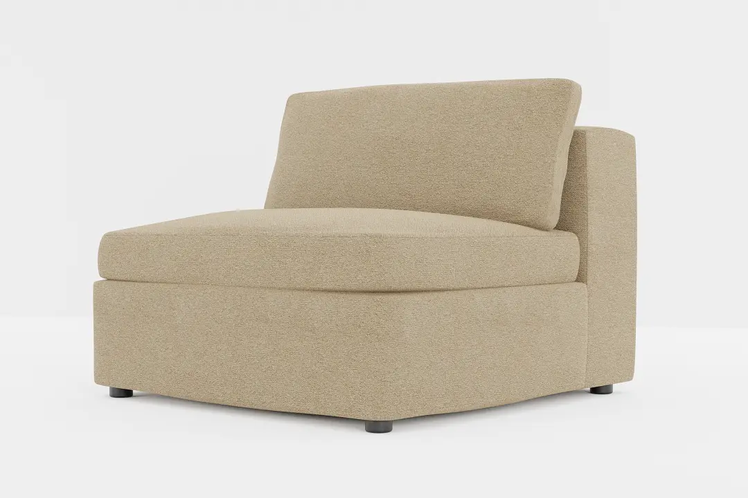 Destin Elite Taupe Fabric Armless Chair Destin Elite Taupe Fabric Armless Chair