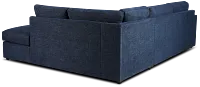 Davis Dark Blue Micro Right Bumper Sectional