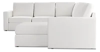 Citymod White Fabric Medium Right Chaise Sectional