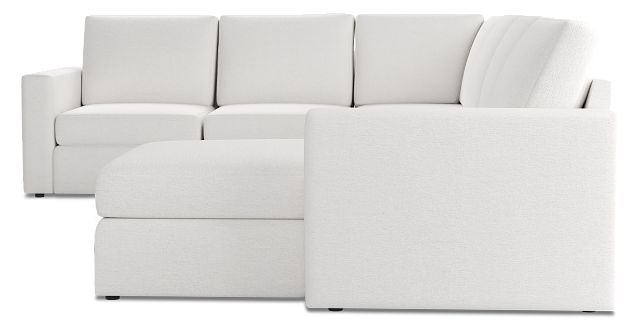 Citymod White Fabric Medium Right Chaise Sectional