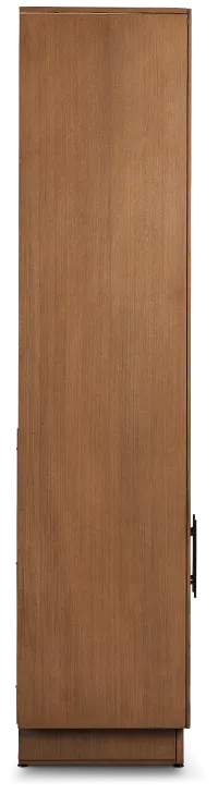 Richmond Light Tone 64" Door Pier Entertainment Wall With Fireplace