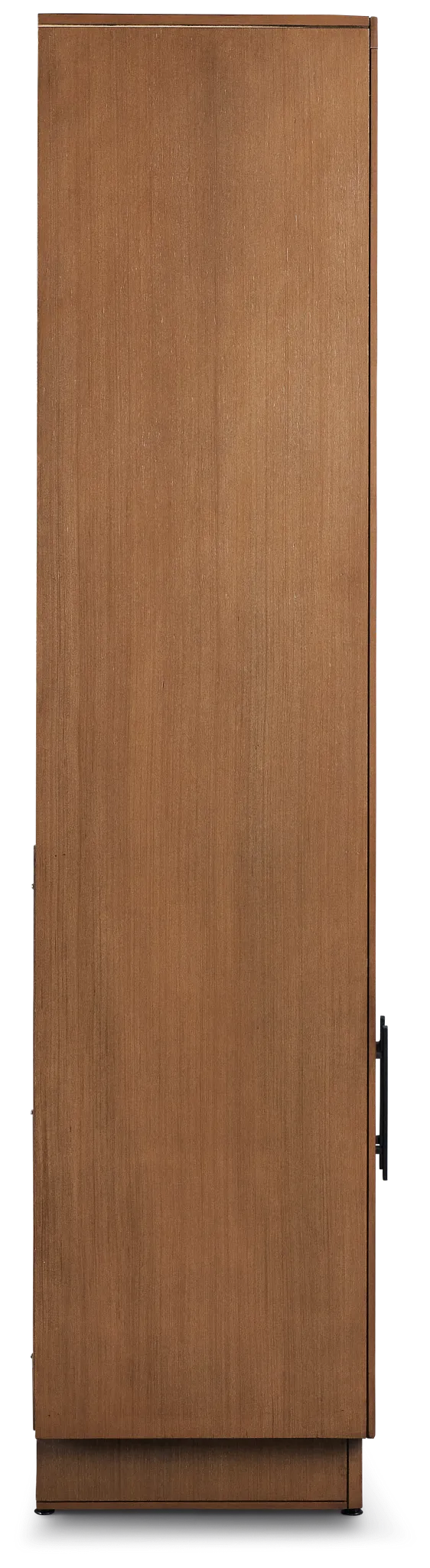 Richmond Light Tone 64" Door Pier Entertainment Wall With Fireplace