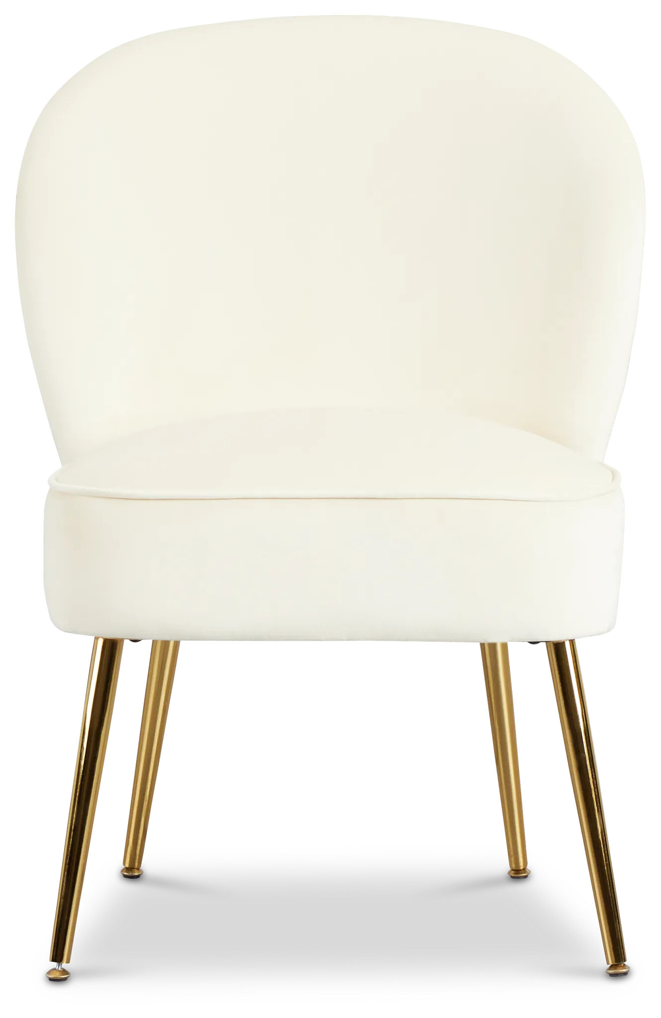 Tami White Velvet Accent Chair